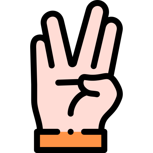 icon of Star Trek's Vulcan salute using fingers